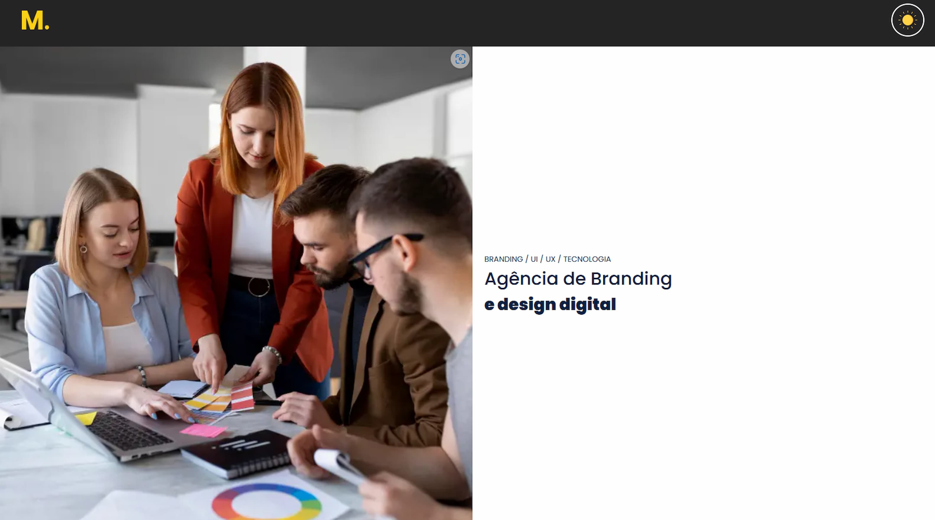 Site para agencia de designs